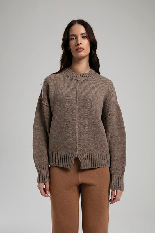 Wool Sweater - Brown