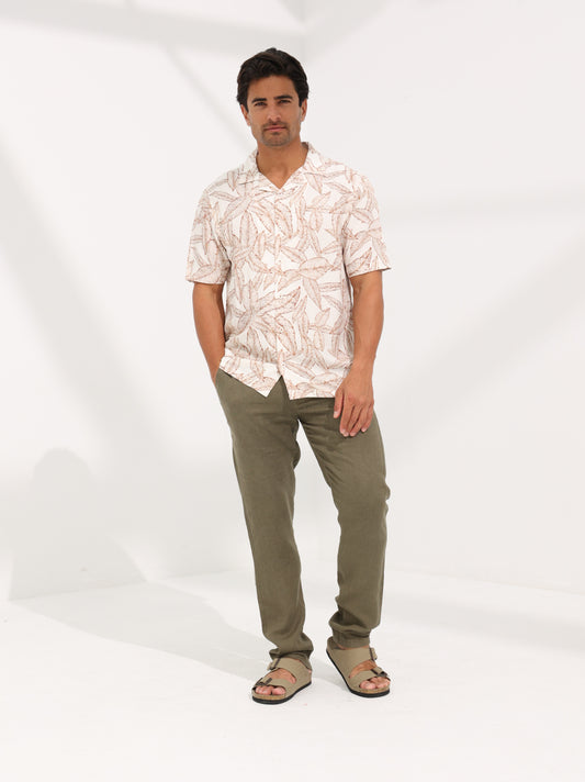 SILK PRINTED SHORT SLEEVE SHIRT