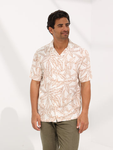 SILK PRINTED SHORT SLEEVE SHIRT