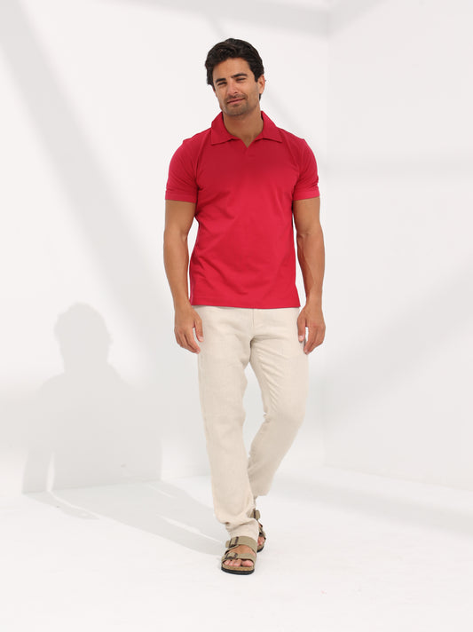 COTTON POLO SHIRT - PINK