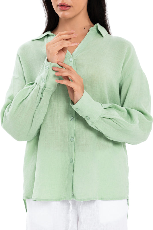 Linen Shirt - Green