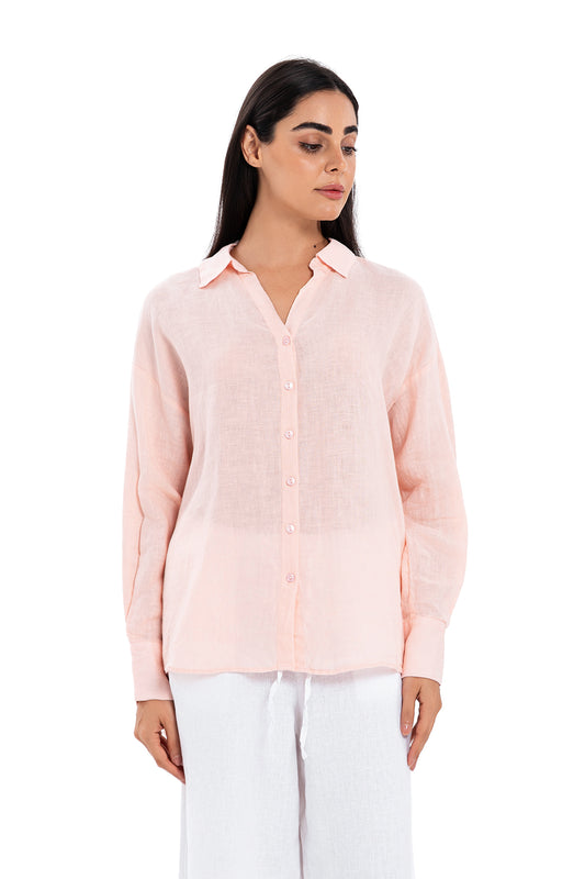 Linen Shirt - Pink