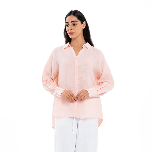 Linen Shirt - Pink