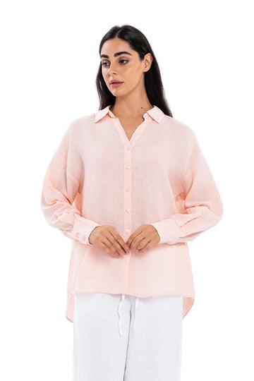 Linen Shirt - Pink