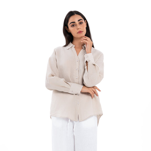 Linen Shirt - beige