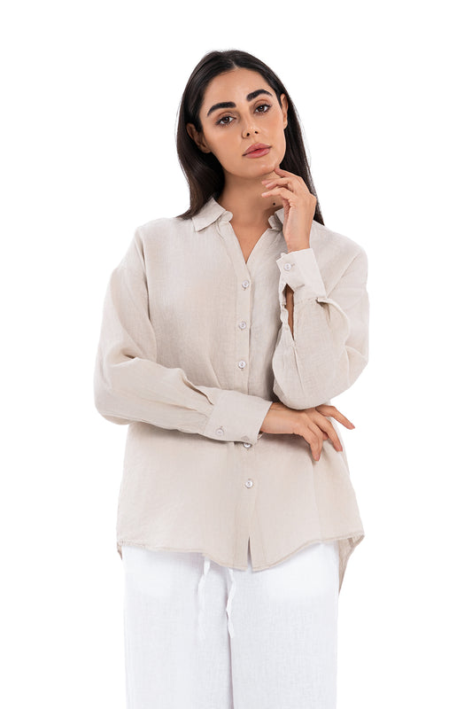 Linen Shirt - beige