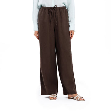 Linen Trouser - Brown