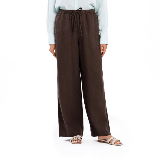 Linen Trouser - Brown