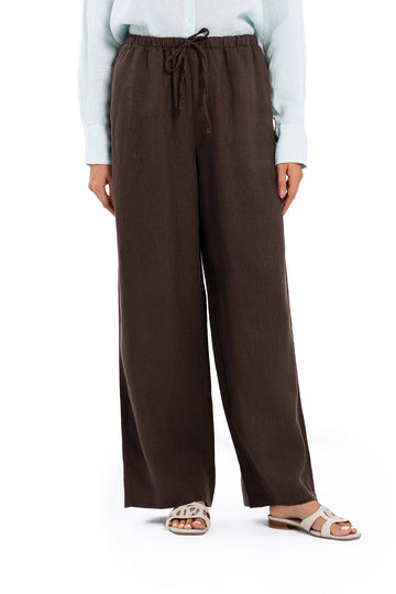 Linen Trouser - Brown