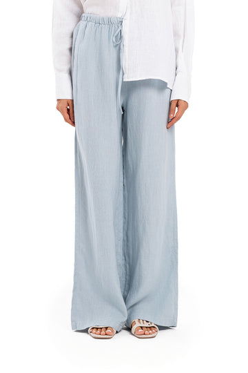 Linen Trouser - Baby Blue