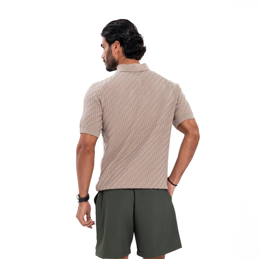 New Polo Knit - Beige