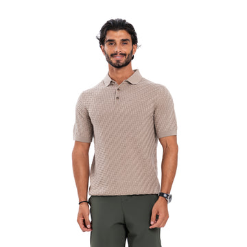 New Polo Knit - Beige