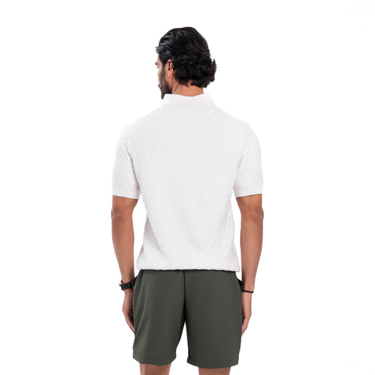 New Polo Knit - White