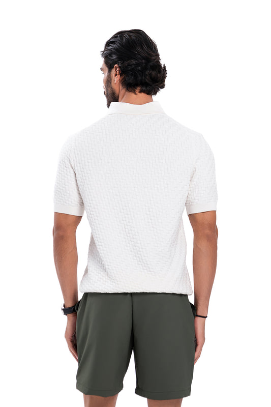 New Polo Knit - White