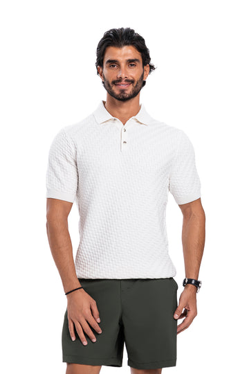 New Polo Knit - White