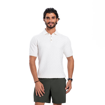 New Polo Knit - White
