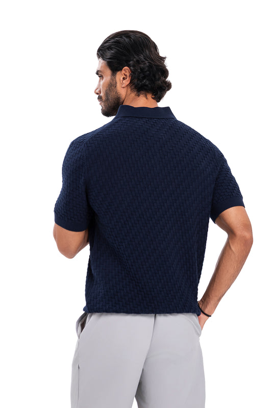 New Polo Knit - Navy