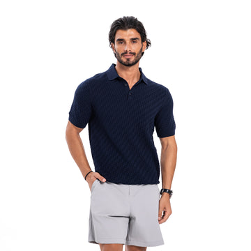 New Polo Knit - Navy