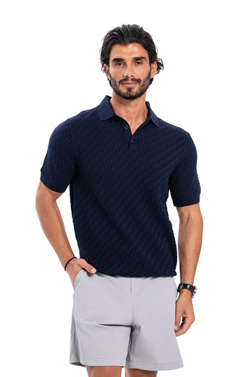 New Polo Knit - Navy