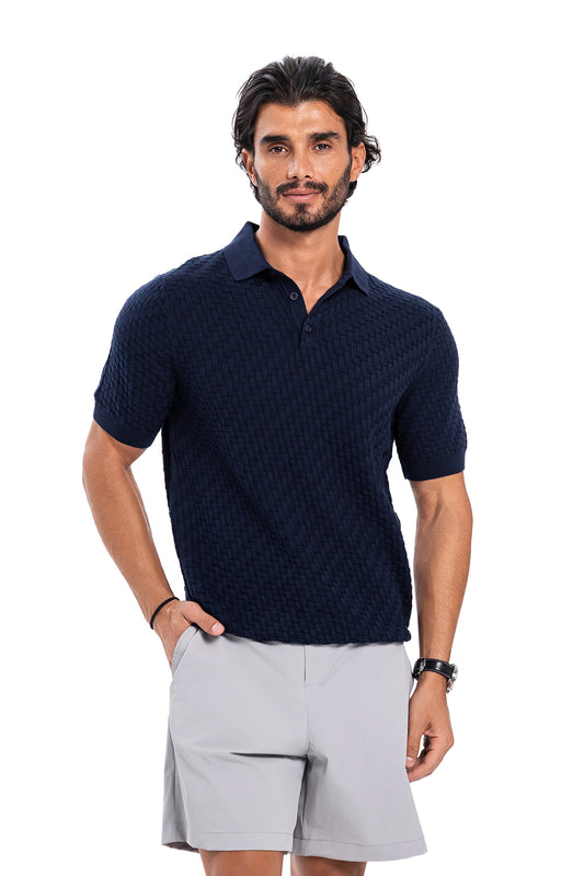 New Polo Knit - Navy