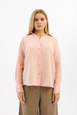 100% Linen Women’s Shirt – Light Salmon