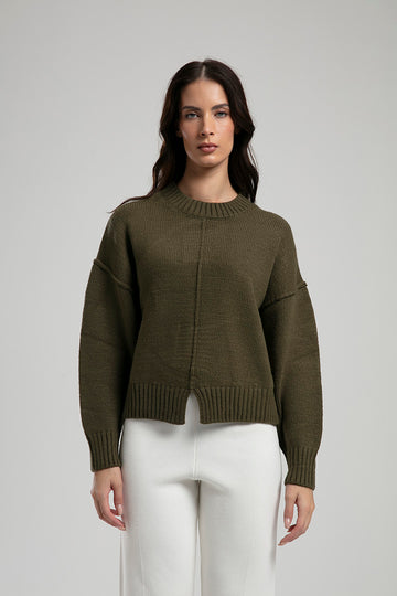 Wool Sweater - Olive