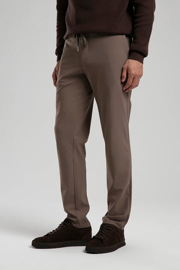 Waterproof Slim-Fit Trousers - Beige