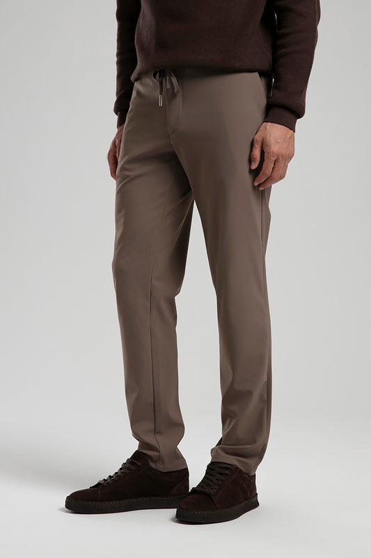 Waterproof Slim-Fit Trousers - Beige