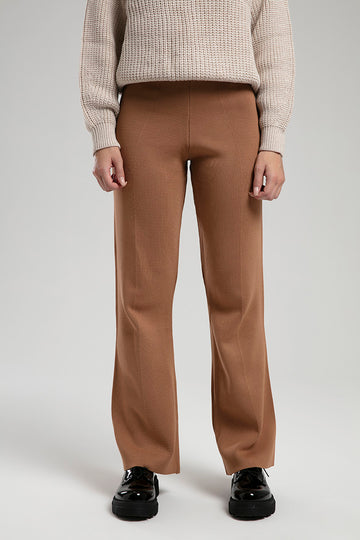Women's Tailored Trousers - Camel