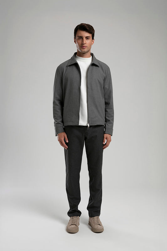 Zip-Up Jacket - Grey