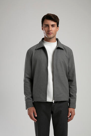 Zip-Up Jacket - Grey