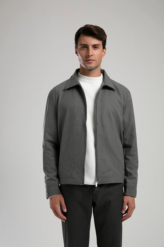 Zip-Up Jacket - Grey