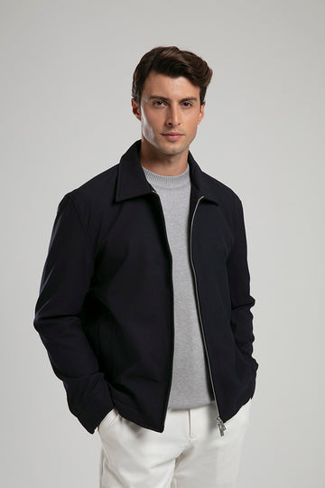 Zip-Up Jacket - Navy