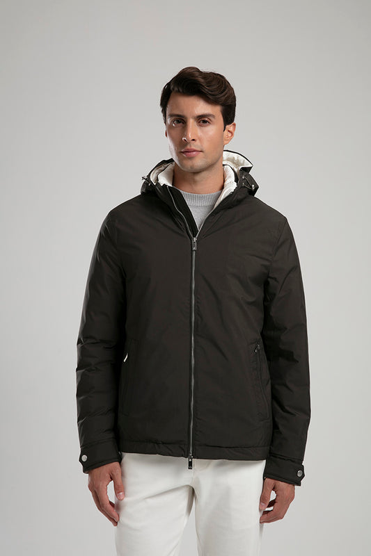 Hooded Puffer Jacket - Grey