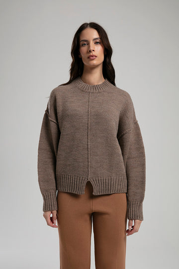 Wool Sweater - Brown