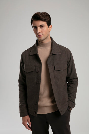 Utility Overshirt Jacket - Brown