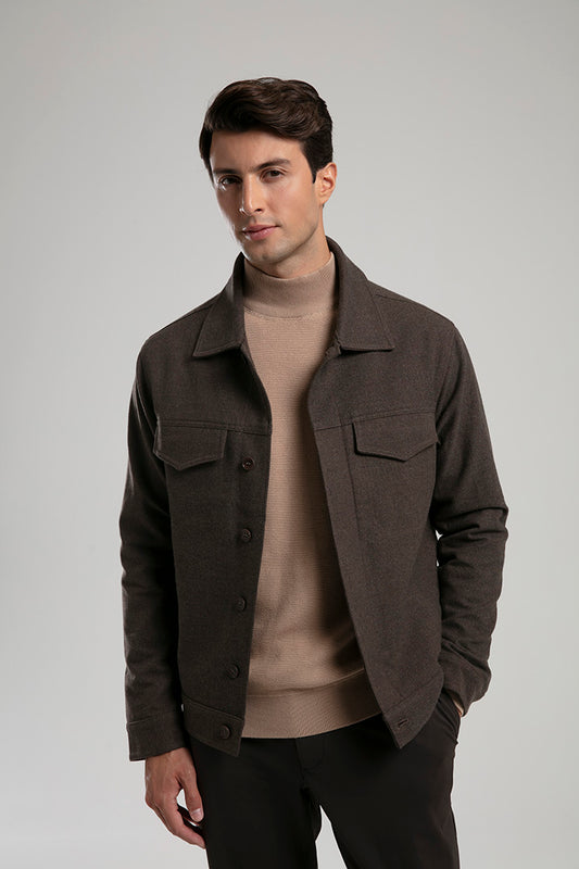 Utility Overshirt Jacket - Brown