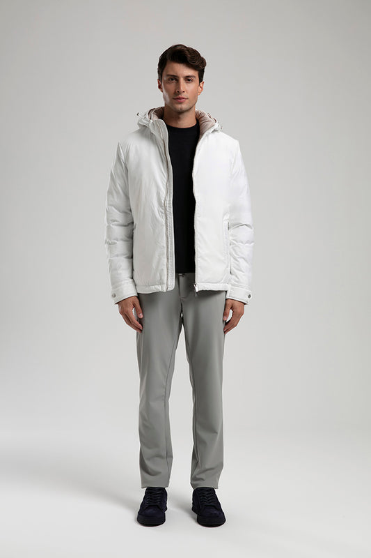 Hooded Puffer Jacket - White
