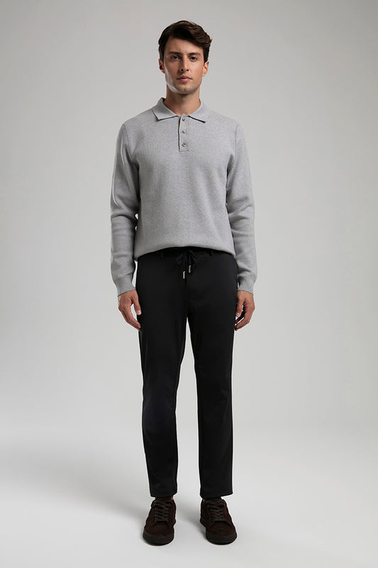 Waterproof Slim-Fit Trousers - Black