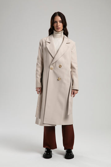 Double-Breasted Wool Coat