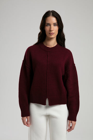 Wool Sweater - Burgundy
