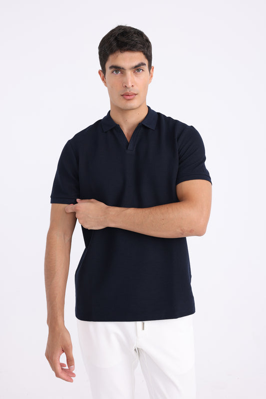 Knit Short Sleeve Polo Shirt