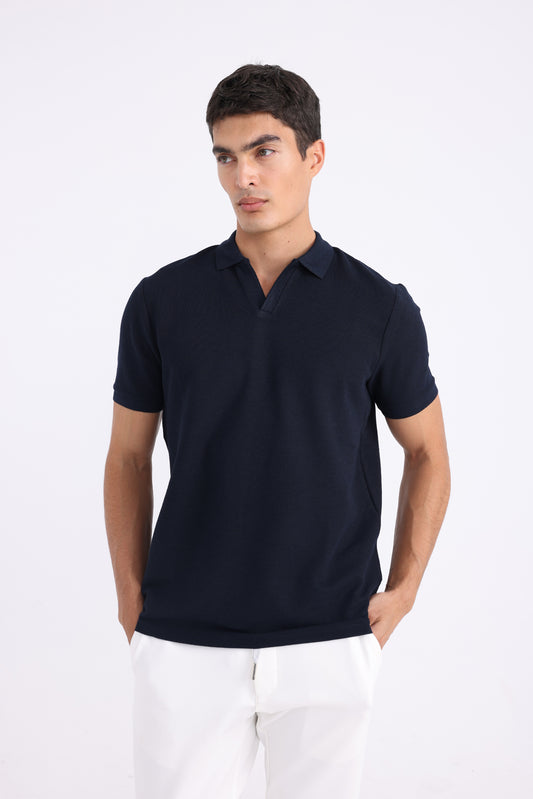 Knit Short Sleeve Polo Shirt