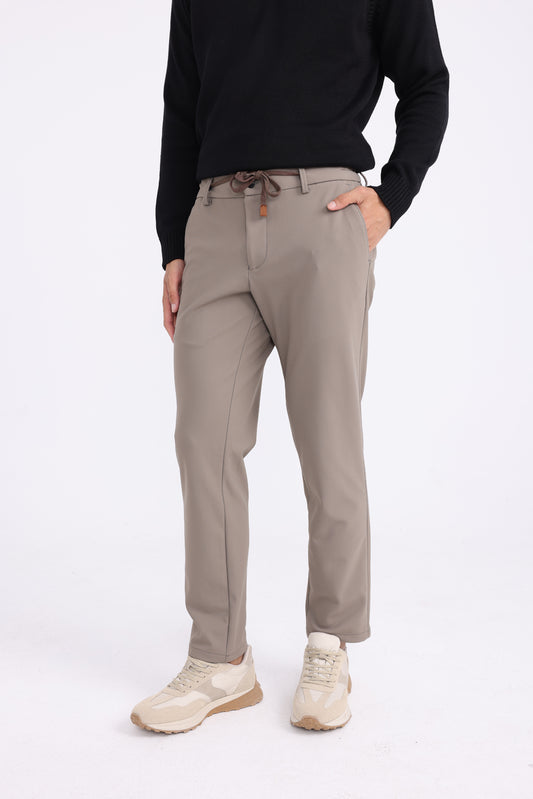 100% Cotton Waterproof Trousers - Dark Beige