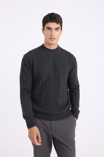 Classic Wool Sweater - Dark Grey