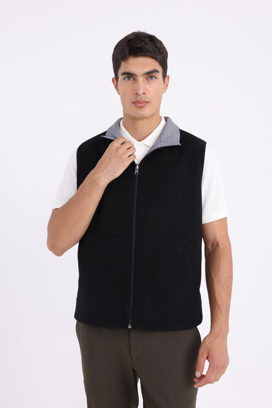 Black and Grey Two Face Vest