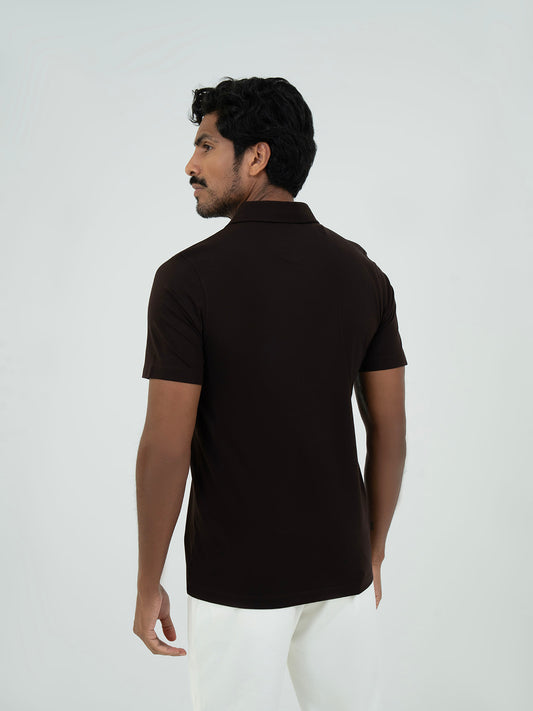 Basic Polo T shirt - Brown