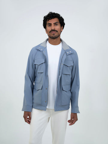 Waterproof Safari Jacket – Blue