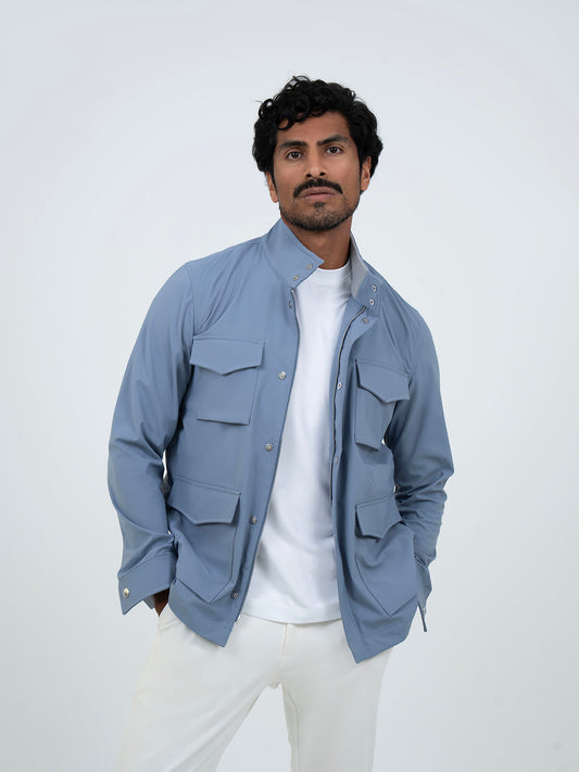 Waterproof Safari Jacket – Blue