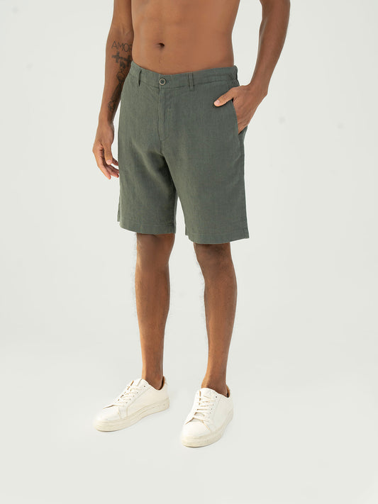 Linen Shorts – Green